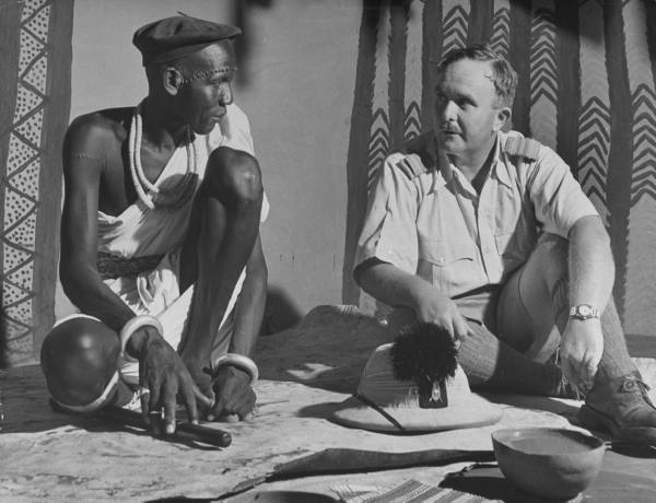 RETHANEIKURWITHBRITISHDISTRICTCOMMISSIONERTHOMPSONsudanAUGUST1947.jpg Hosting at Sudaneseonline.com